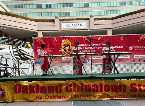 Performance at Oakland&#39;s Chinatown Street Festival for Lunar New Year